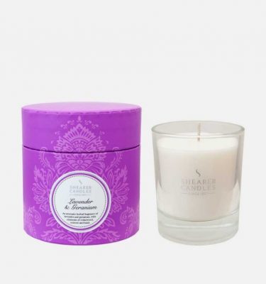 Lavender and Geranium Small Gift Box Candle