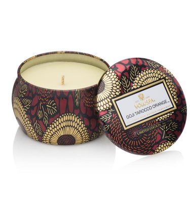 Voluspa Japonica Limited Edition Mini Tin Candle - Goji & Tarroco Orange 