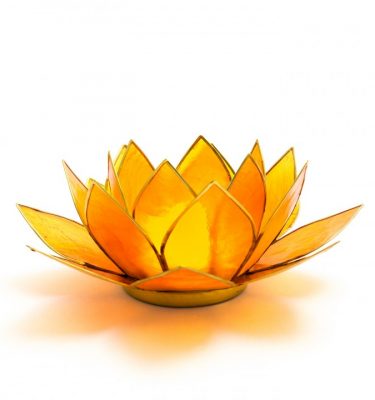 Lotus Candle Holder - Orange