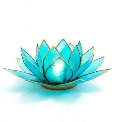 Lotus Candle Holder - Blue