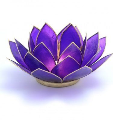 Lotus Candle Holder - Purple / Violet