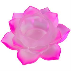 Pink Glass Lotus Holder