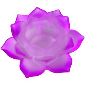Purple Glass Lotus Holder