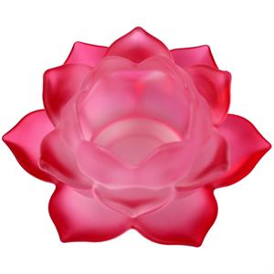 Red Glass Lotus Holder