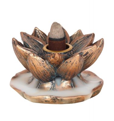 Bronze Lotus Backflow Incense Burner