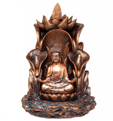 Bronze Thai Buddha Backflow Incense Burner