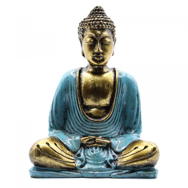 Medium Teal & Gold Buddha