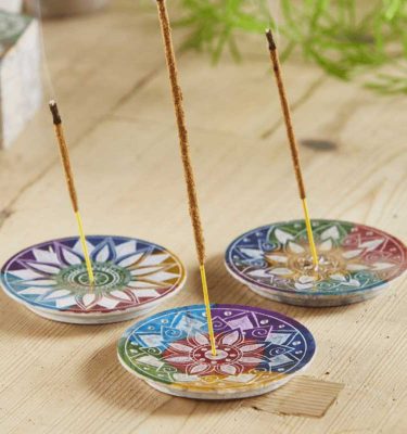 Multi Chakra Incense Plate