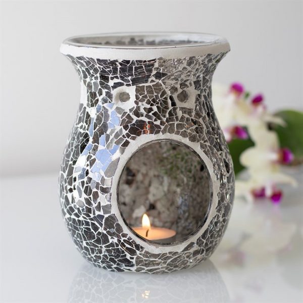 Gunmetal Grey Crackle Oil Burner