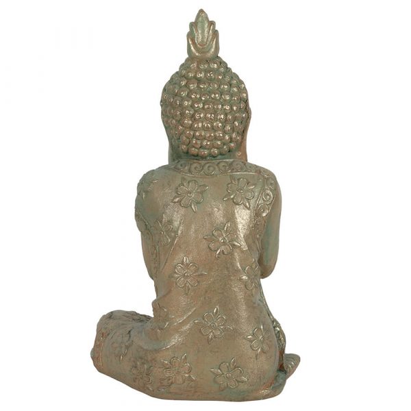 Verdigris Effect 56cm Hands on Knee Garden Buddha - Image 3