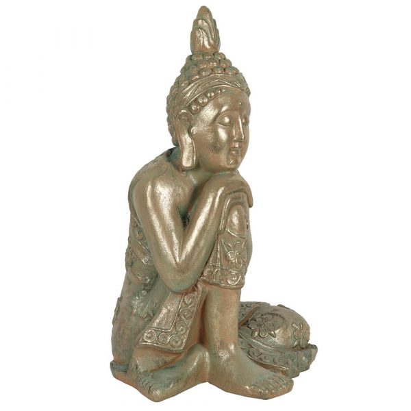 Verdigris Effect 56cm Hands on Knee Garden Buddha - Image 2