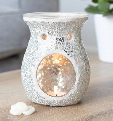 Silver Crackle Oil Burner